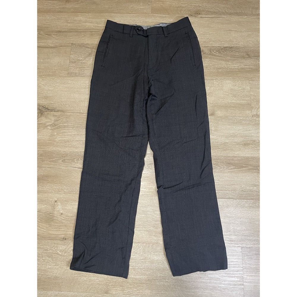 Tiglio Luxe Dress Pants Men's 30R Gray 100% Merino Extra Fine Wool Super 150's